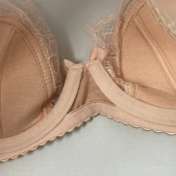 Agent Provocateur Helene Peach Silk Bra 34B - Picture 14 of 16